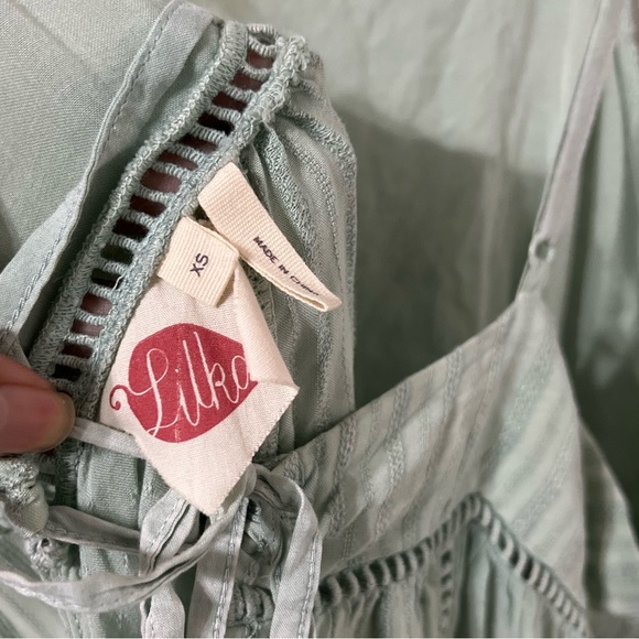 Anthropologie Lilko Green Wide Leg Jumpsuit Romper - Picture 2 of 9